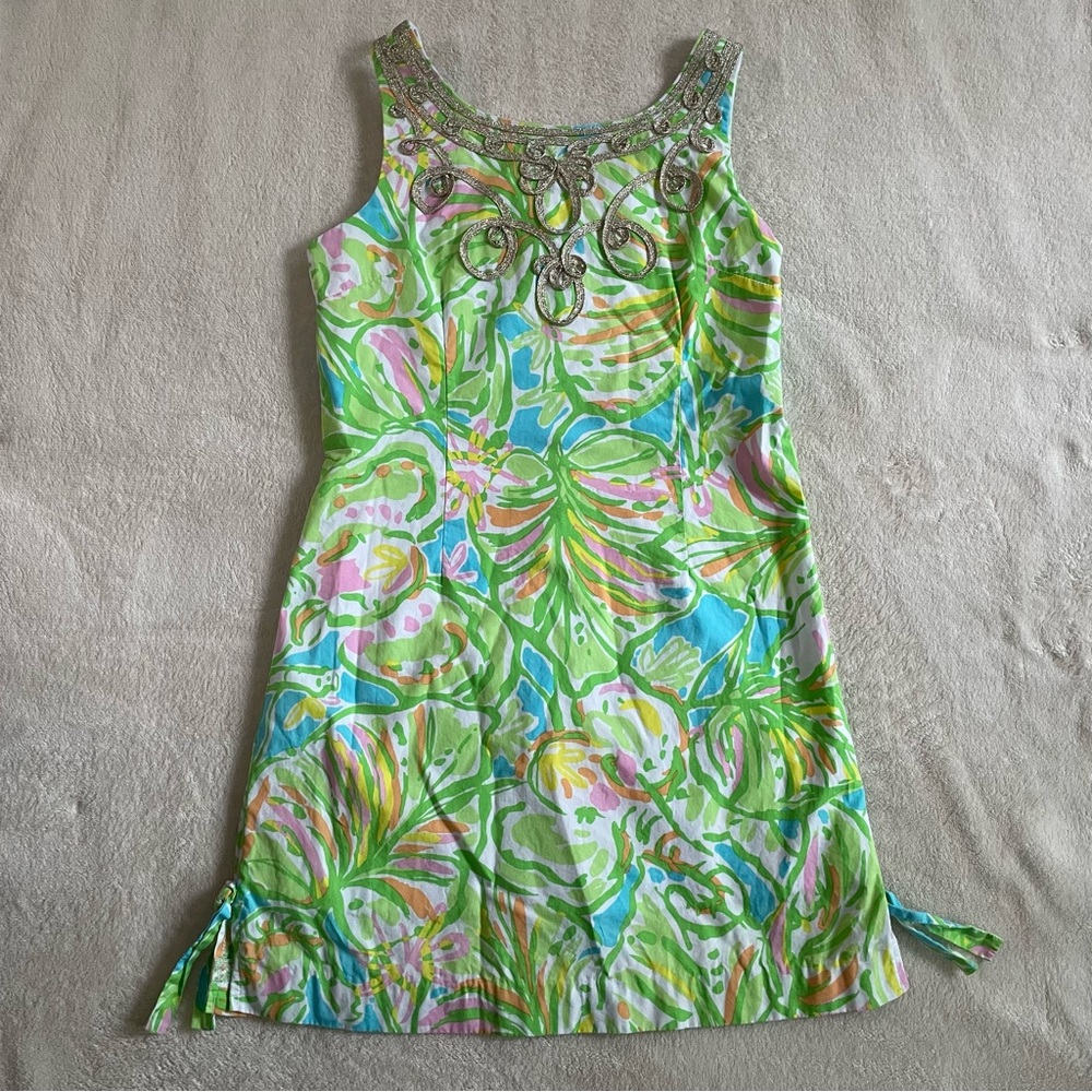 Lilly Pulitzer girls Sheath Dress Elephant ears print